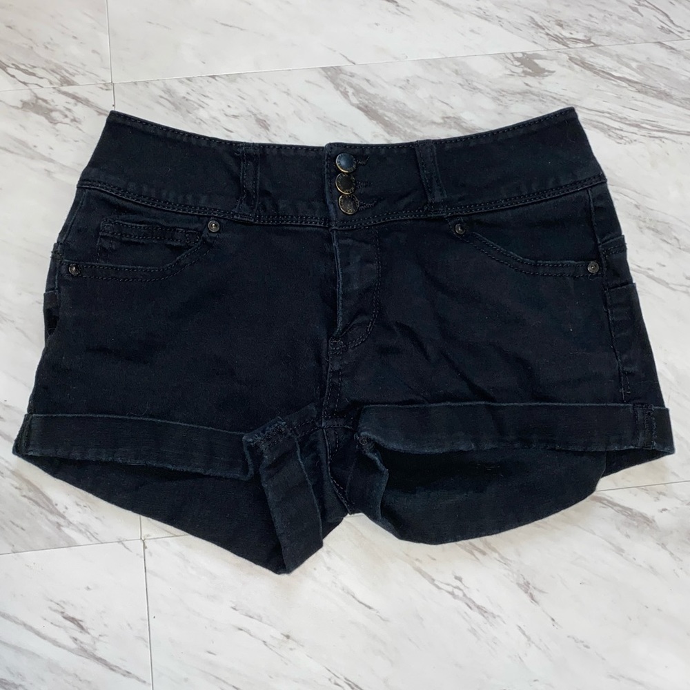 Black Jean Shorts